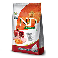 Фарміна дог сухий N&D Grain Free PUMPKIN CHICKEN & POMEGRANATE PUPPY MEDIUM MAXI 2,5 kg 38739