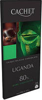 Бельгійський шоколад Cachet Uganda 80% "Чорний Шоколад"