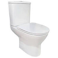 Devit Basic Round Унітаз-компакт безобідковий з кришкою soft-close, білий