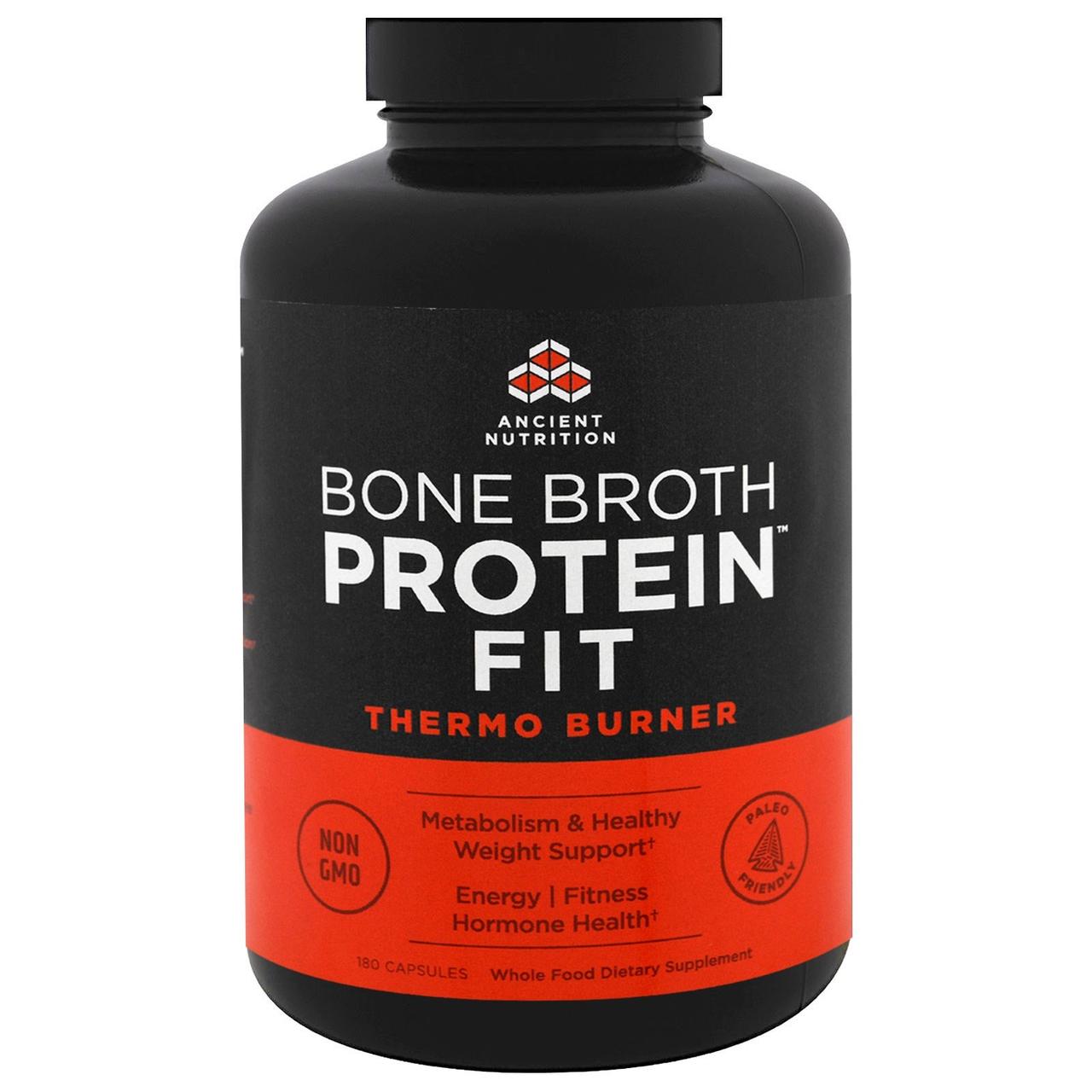 Ancient Nutrition, Bone Broth Protein Fit, Thermo Burner , 180 Capsules