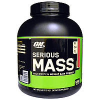 Optimum Nutrition, Порошок Serious Mass с высоким содержанием белка для набора веса, со вкусом клубники, 2,72 кг