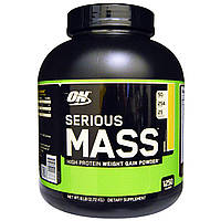 Optimum Nutrition, Serious Mass, белковый порошок для набора веса, банановый, 2,72 кг (6 фунтов)