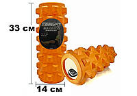 Массажный ролик EasyFit Grid Roller PRO 33 см Оранжевый B7-53X