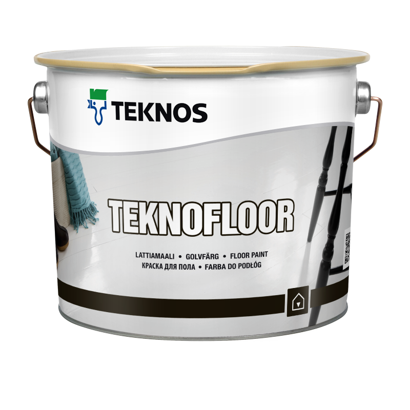 Глянцева уретан-алкідна фарба для підлоги Teknos Teknofloor 9 л