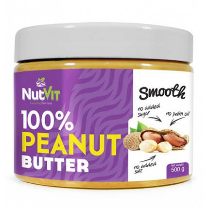 Арахісове масло 100% Peanut Butter OstroVit 500 g, фото 2