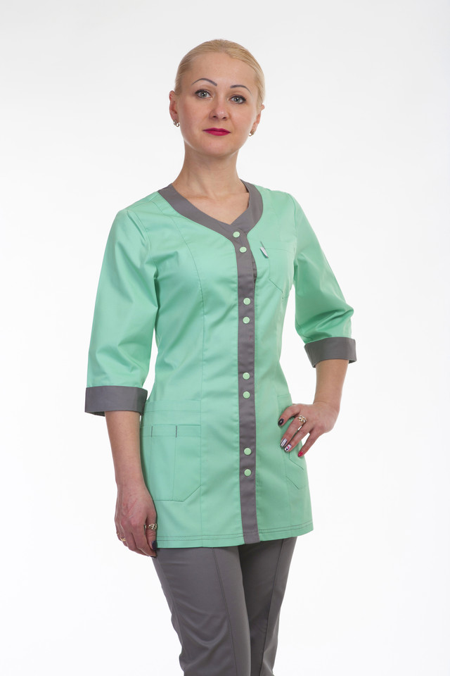 изображение брючный медицинский костюм на кнопках