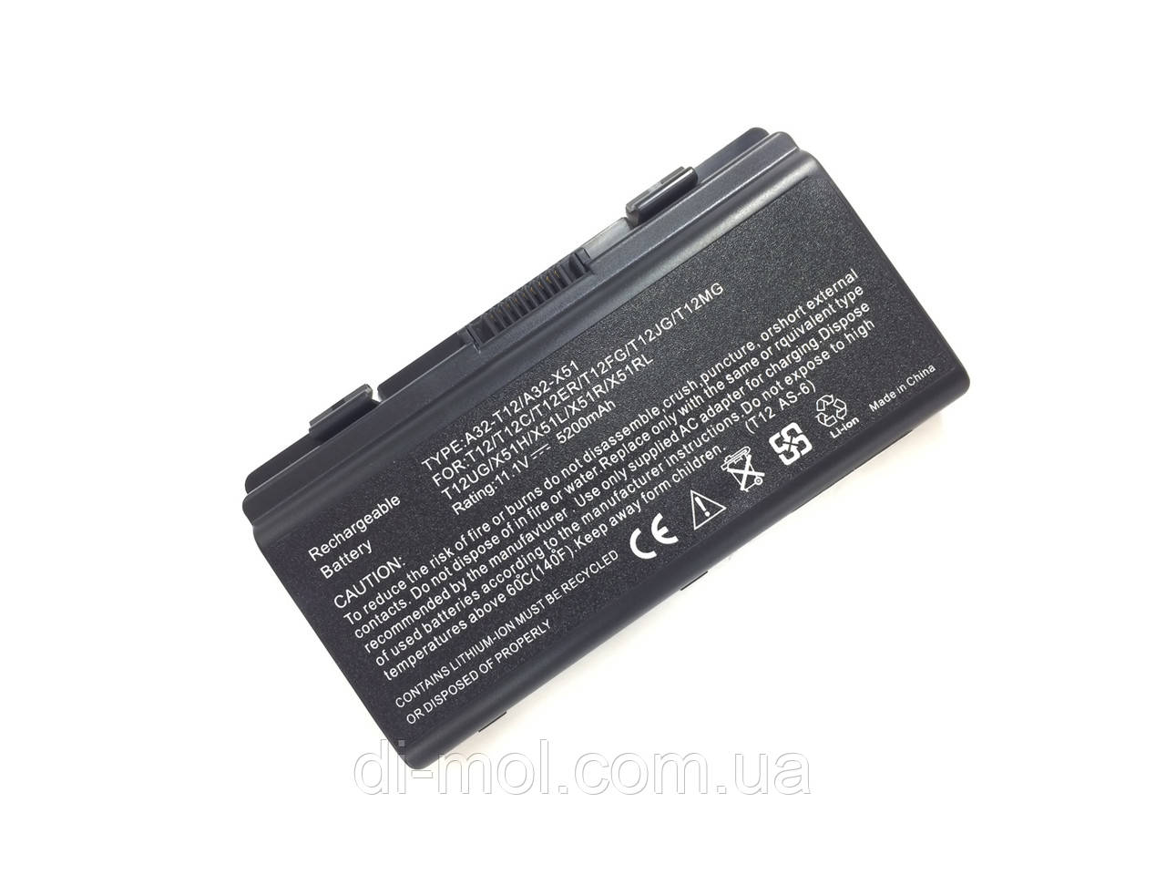 Акумулятор для ноутбуків ASUS X51H A32-T12, AS5151LH, 11.1 V 5200mAh