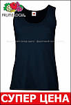 Майка жіноча синя класична (глибокий темно-синій) Fruit of the Loom Valueweight vest lady-fit, 2XL, фото 3