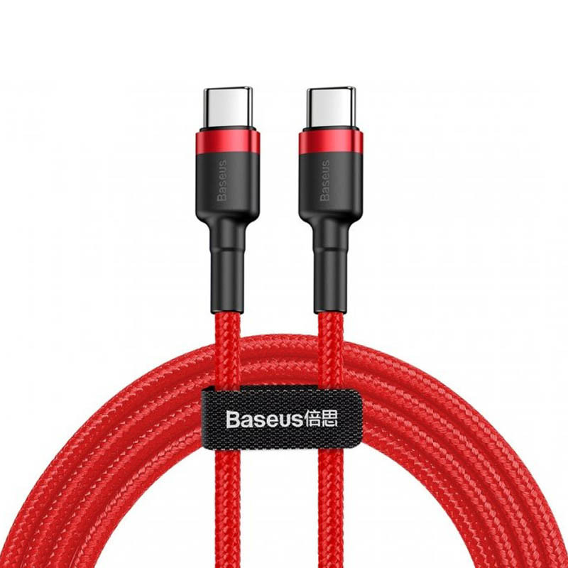 Дата-Кабель Baseus Cafule Type-C to Type-C PD2.0 60W 2m (CATKLF-H) Red