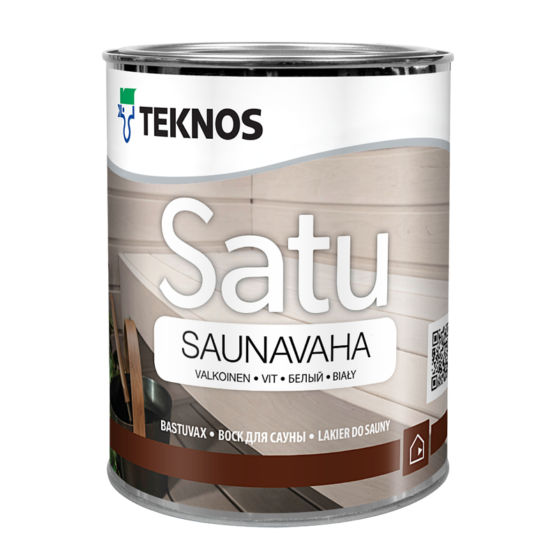 Віск для дерев'яних поверхонь сауни Teknos прозорий 2,7 л Satu Saunavaha