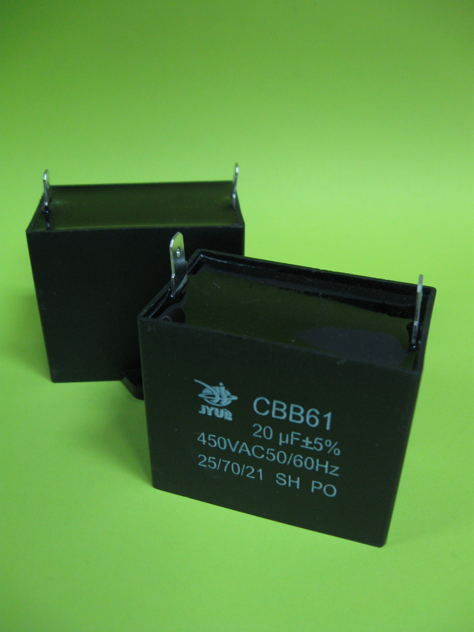 Пусковий Конденсатор CBB-61 20uF 450VAC на клемах 6,3 мм JYUL