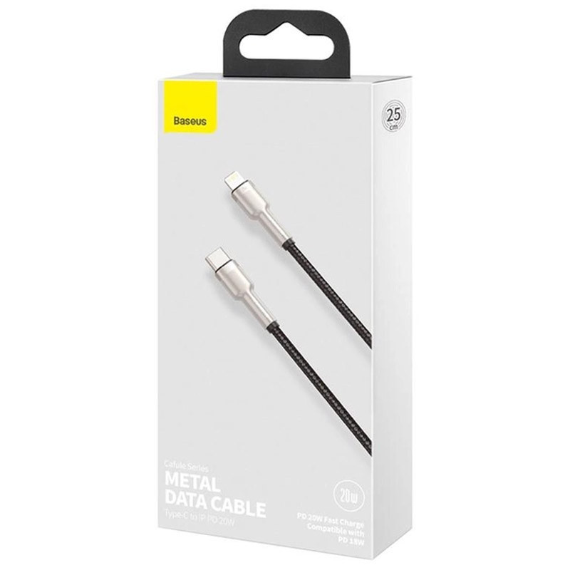 Дата кабель Baseus Cafule Series Metal Type-C to Lightning PD 20W 0.25m (CATLJK-0)