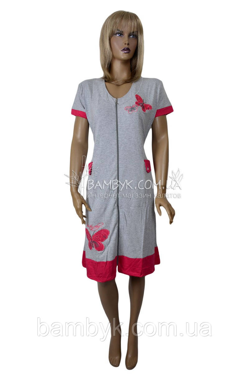 Халат жіночий літній на блискавці "Marylin" №038, фото 1