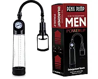 Вакуумная помпа с манометром прозрачная CANWIN Penis Pump Men Powerup Кайф