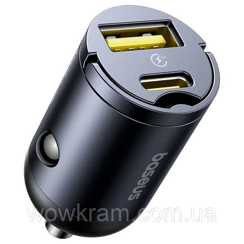 АЗП Baseus Tiny Star Mini 30W (1USB-A/1C) (C00035001121) Cosmic Black, фото 1