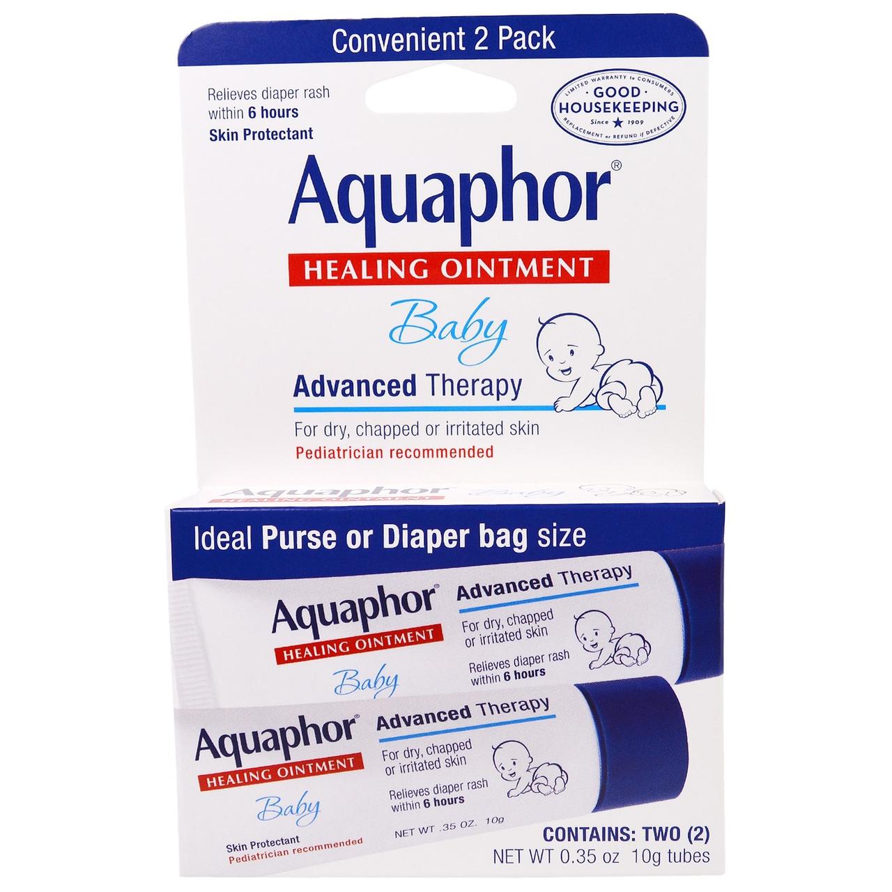 Aquaphor, Лікувальна дитяча мазь, 2 упаковки по 0.35 унцій (10 г)