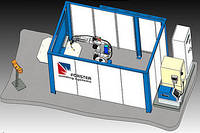 Роботизированная сварочная ячейка Nr. 20142 Многопозиционная установка с периодически перемещающимся столом