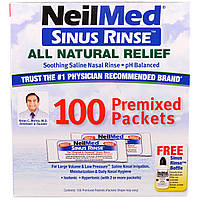 NeilMed, Засіб для полоскання носа, натуральний засіб для полегшення, 100 пакетиків
