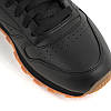 Чоловічі шкіряні кросівки оригінал модні зручні для тренувань Reebok Classic Leather чорні, фото 3