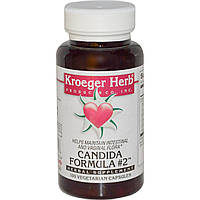 Kroeger Herb Co, Candida Formula # 2, 100 капсул вегетаріанських