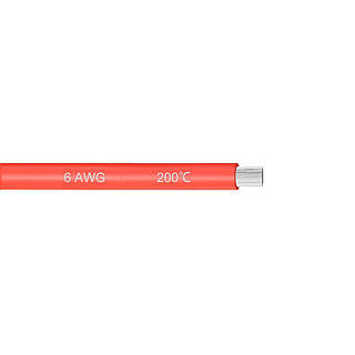 Кабель Sourcing Map 6 AWG из силикона, луженая медная проволока, 3 фута, красный.