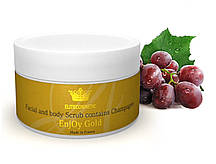Скраб для обличчя і тіла - "Face and body Scrub with Champage", 150 мл