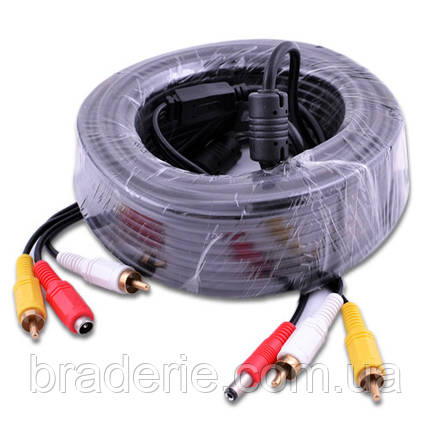 Кабель 2RCA+DC 05 м, фото 1
