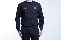 Мужская спортивная кофта Адидас (Adidas), мужской трикотажный свитшот, (на флисе и без) XS черная