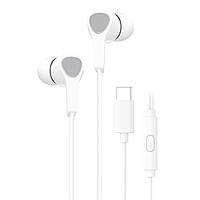 Вакуумні навушники з мікрофоном HAVIT E339C USB-C White