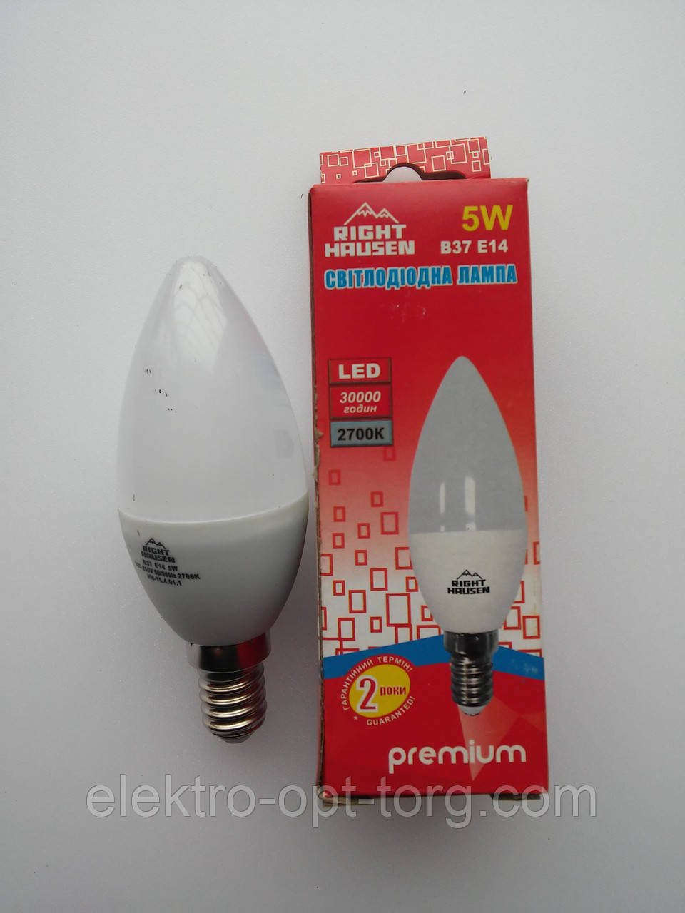 RIGHT HAUSEN LED СВЕЧА 5W E14 2700K HN-154011