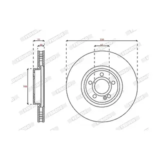 Тормозной диск FERODO DDF3109C1