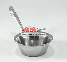 Кокотниця 110 мл (жульєнниця, соусниця) з неіржавкої сталі з ручкою