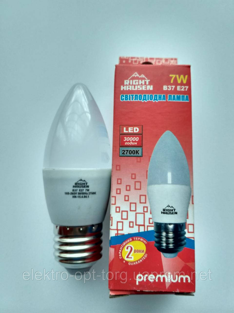 RIGHT HAUSEN LED СВІЧКА 7W 2700K E27 HN-154041