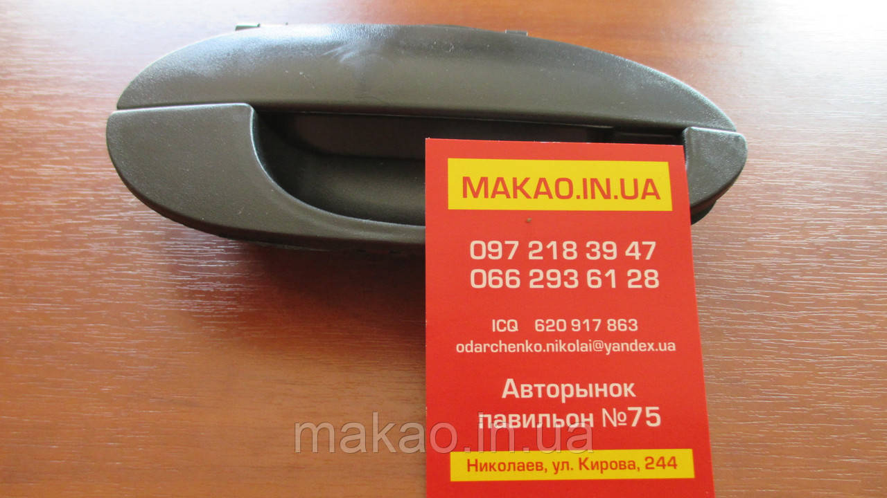 Ручка дверей зовнішня задня права чорна Chery QQ S11 / Чері КуКу