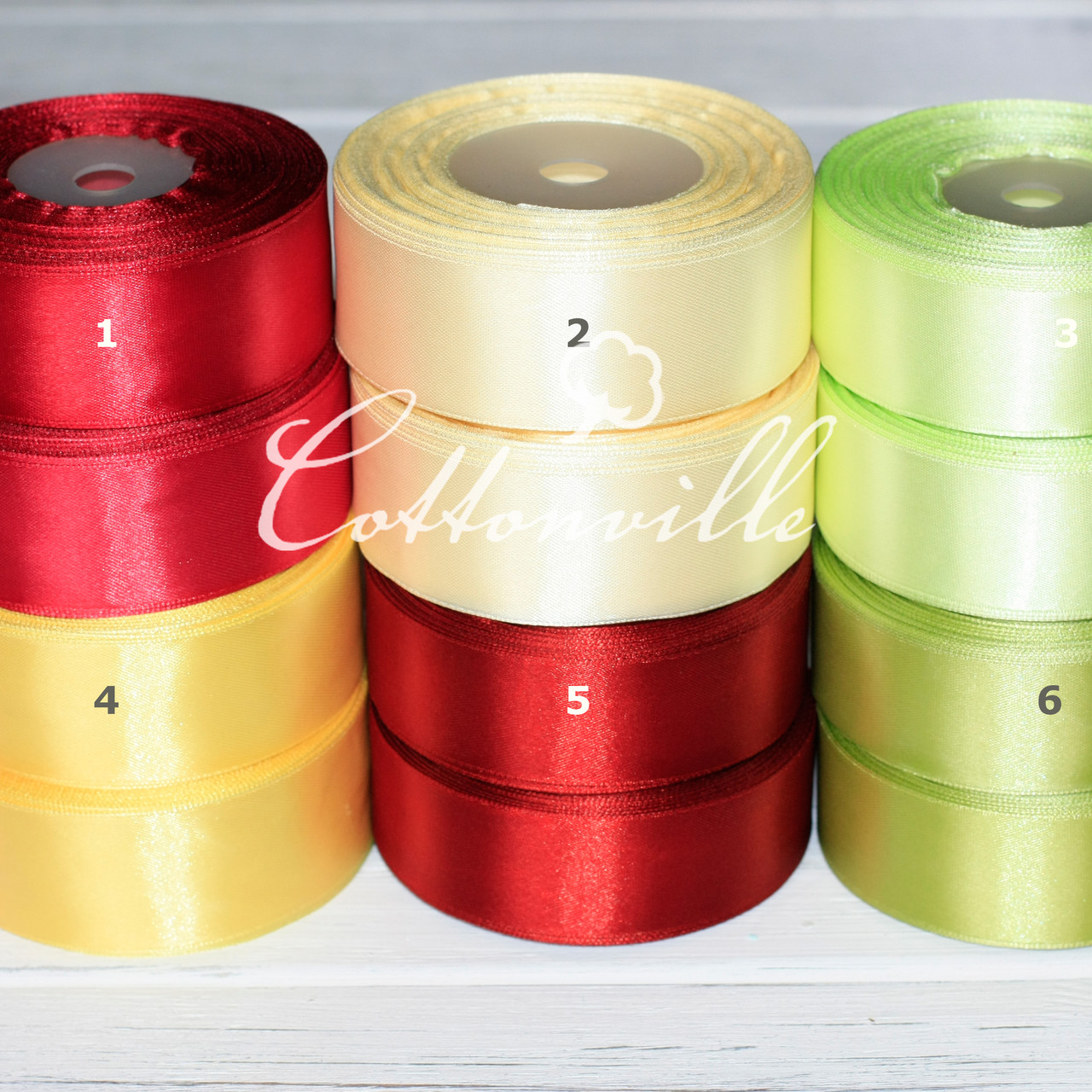 Сатинова стрічка  салатова (30 мм)