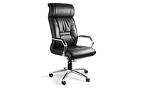 Крісло шкіряне офісне Чорне