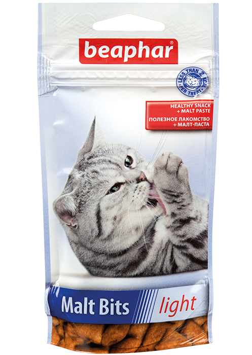 Malt Bits смачні та корисні подушечки з мальт-пастою для котів Beaphar