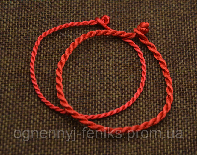 Парные браслеты красная нить оберег от сглаза (тонкая + толстая) - фото 1 - id-p526224018