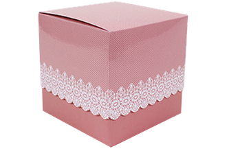 Подарункове паковання для чашки з принтом (Ажур) Рожеве