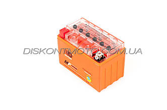 Акумулятор 12v 9ah гелевий (152x88x106, оранжевий, YTX9-BS) OUTDO