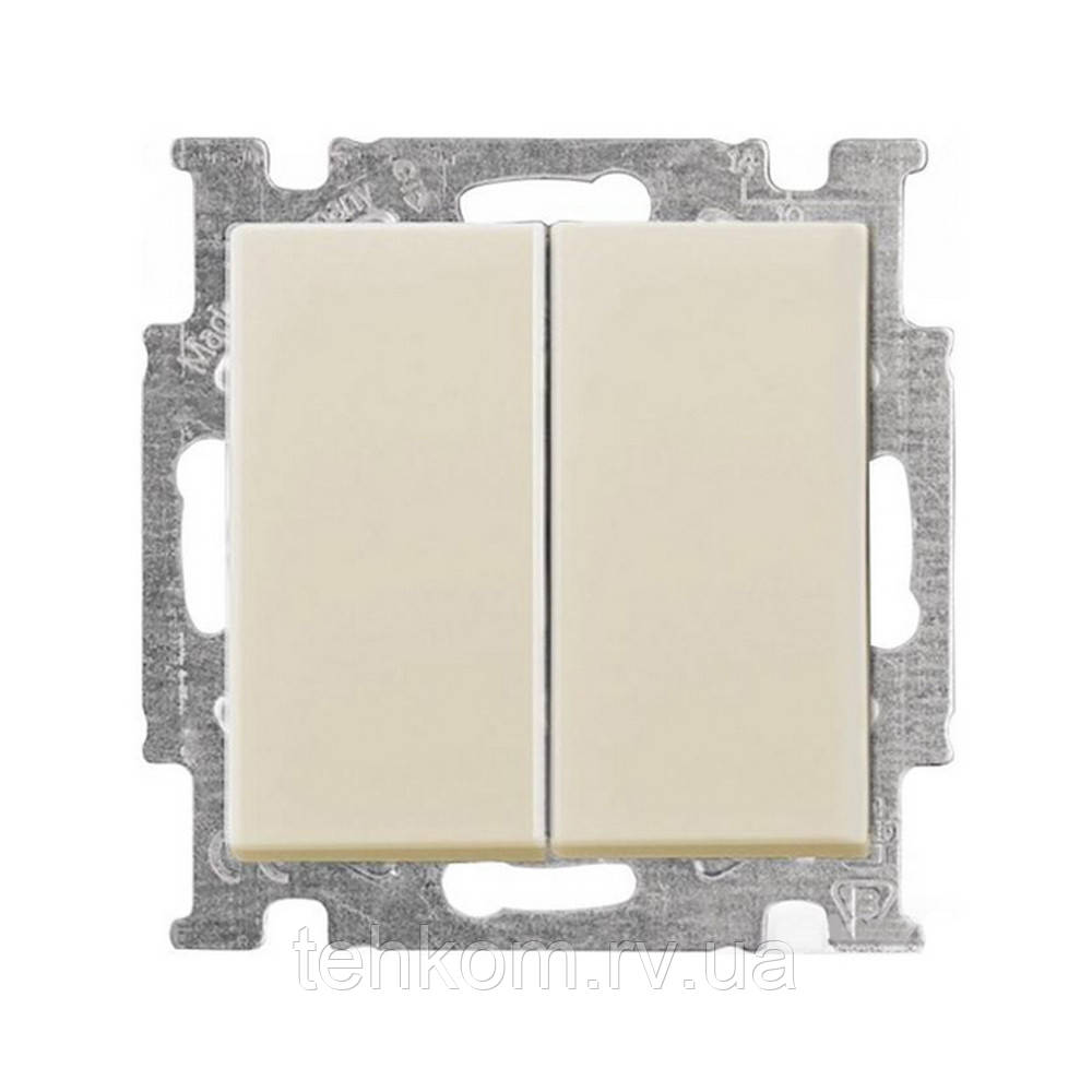 Вимикач ABB basic55 cлонова кість 2кл, фото 1