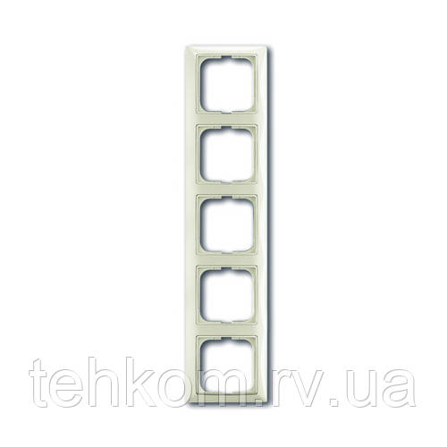 Рамка ABB basic55 cлоновая кость 5-на, фото 1