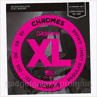 Струны для бас-гитары Даддарио 45-132 Chromes 6555PP891
