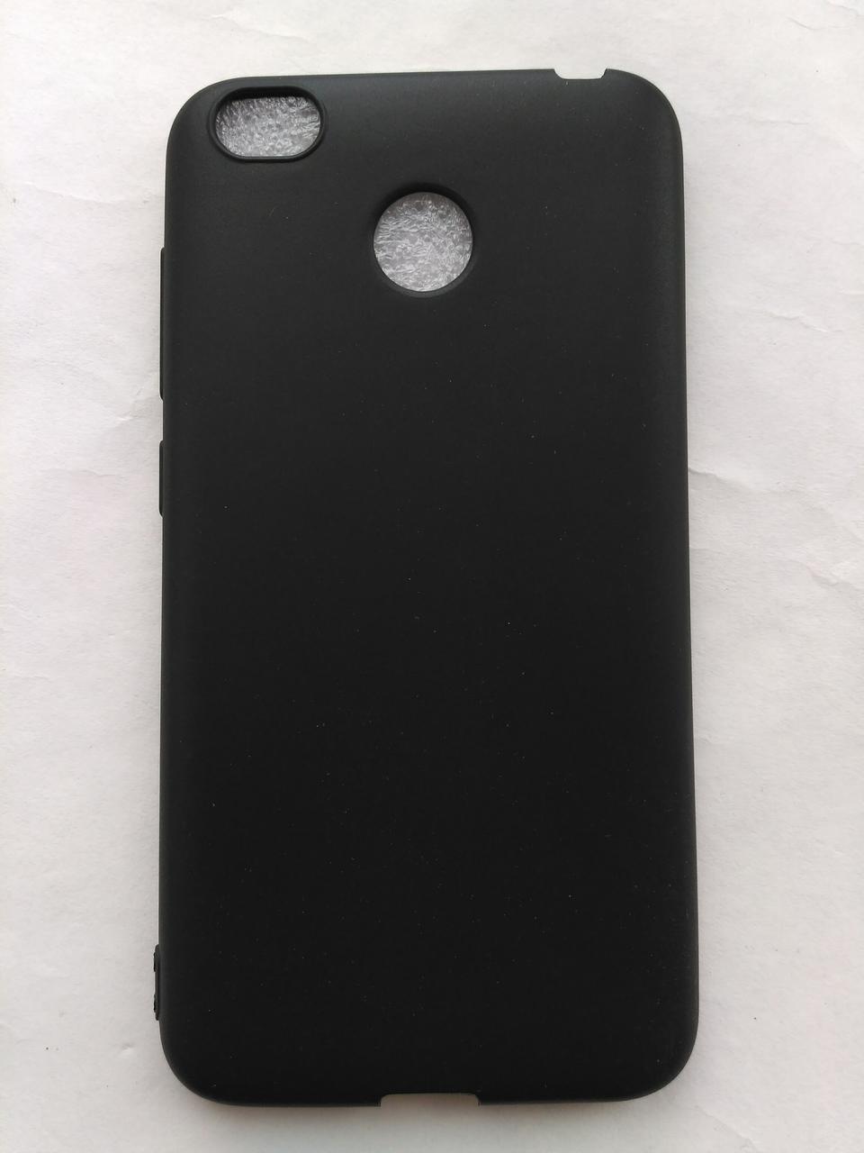 Силіконовий чохол Xiaomi redmi 4x чорний матовий Чорний 1277P