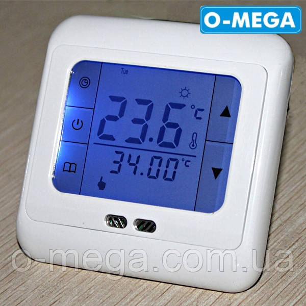 Терморегулятор сенсорний тижневий програмований Floureon C07 H3 для теплої підлоги з датчиком температури