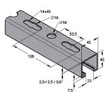 Монтажний перфорований профіль MEFA C45 (45x40x3,0) виробництво Німеччина, фото 2