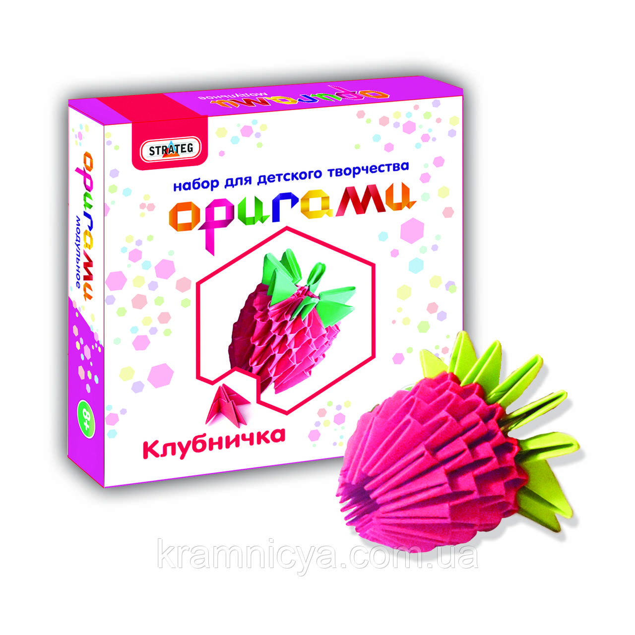 Модульне оригамі Полуничка