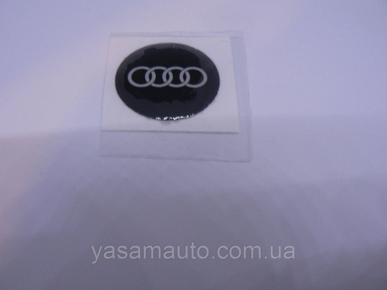 Наклейка s круглая AUDI 20х20х1.2мм силиконовая самоклеющаяся эмблема в круге на авто Ауди - фото 3 - id-p512913865