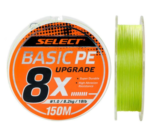 Шнур Select Basic PE 8х 150m (світло-зелений)  #1.0/0.14mm 18lb/8.2kg, фото 1
