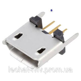 USB3145-30-1-A Гнездо, USB B micro, THT, PIN: 5, прямой, USB 2.0, 1,8А